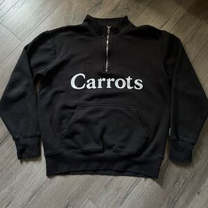 ANWAR CARROTS black quarter zip sweater